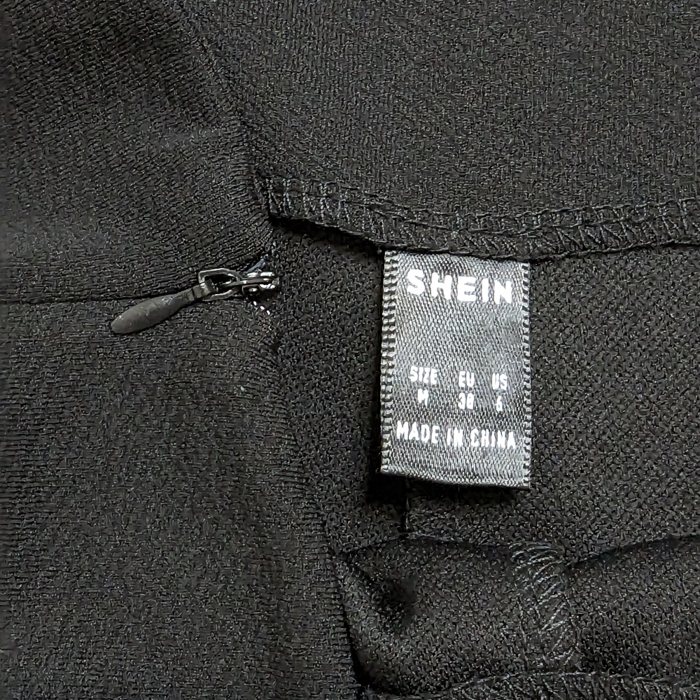Black high waisted pants/slacks size M - Picture 3 of 6